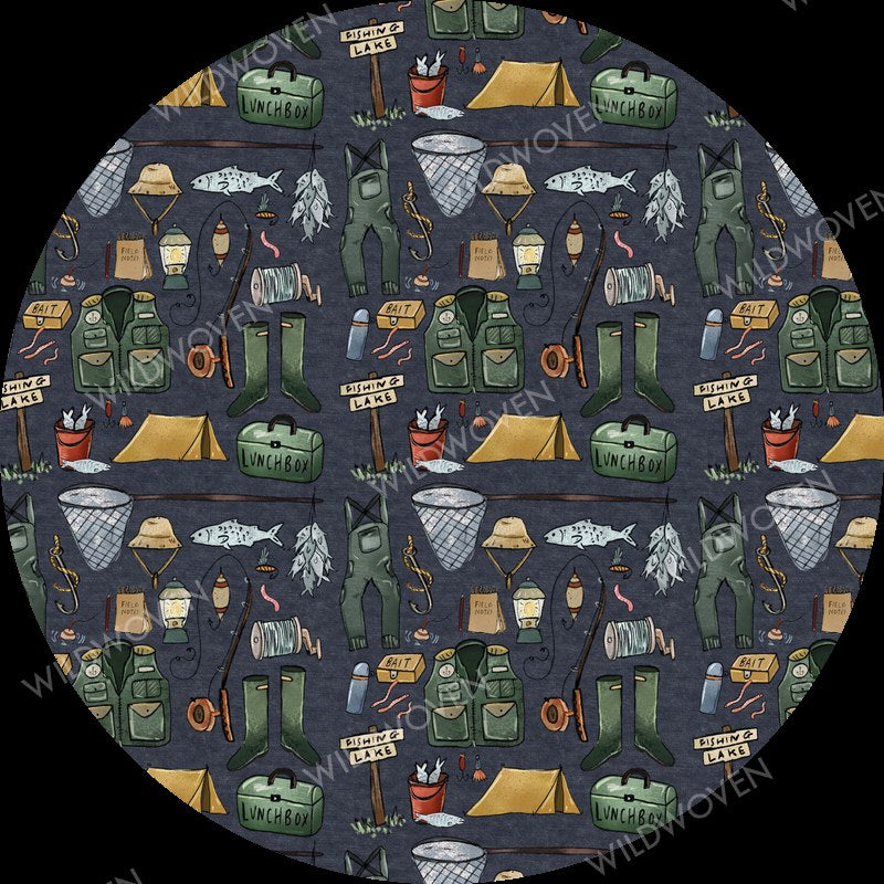 Gone Fishing print swatch