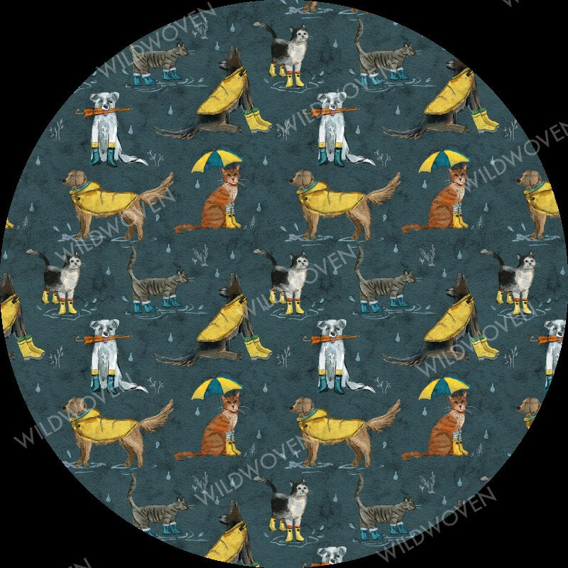 Raining Cats & Dogs print swatch