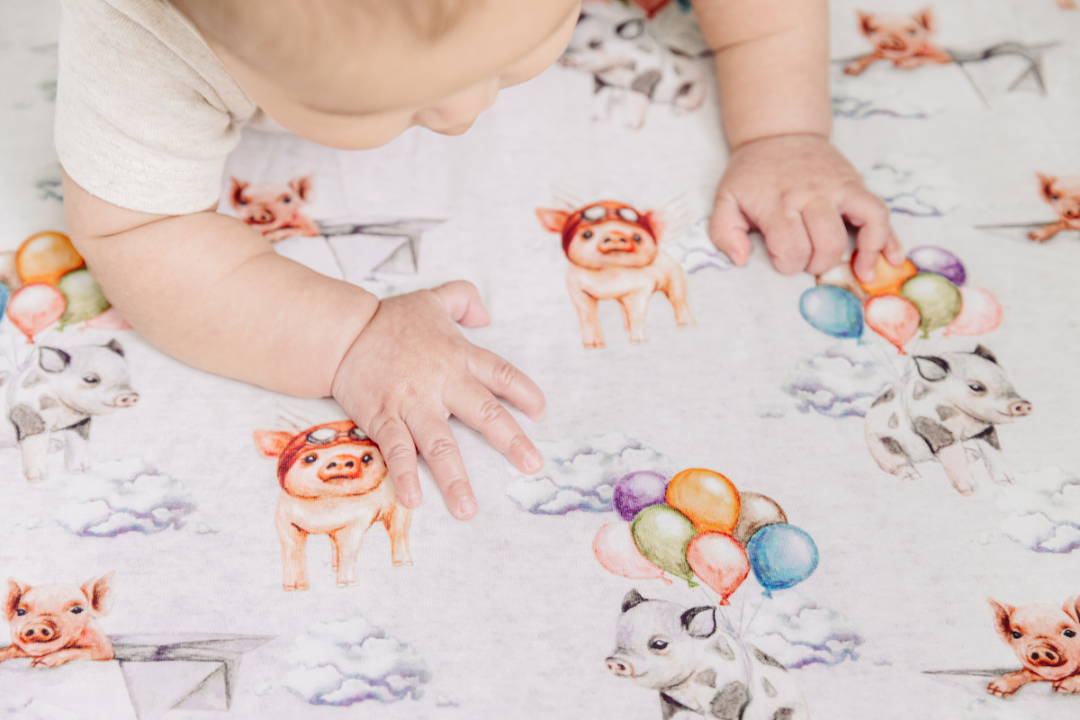 Baby on Crib Sheet