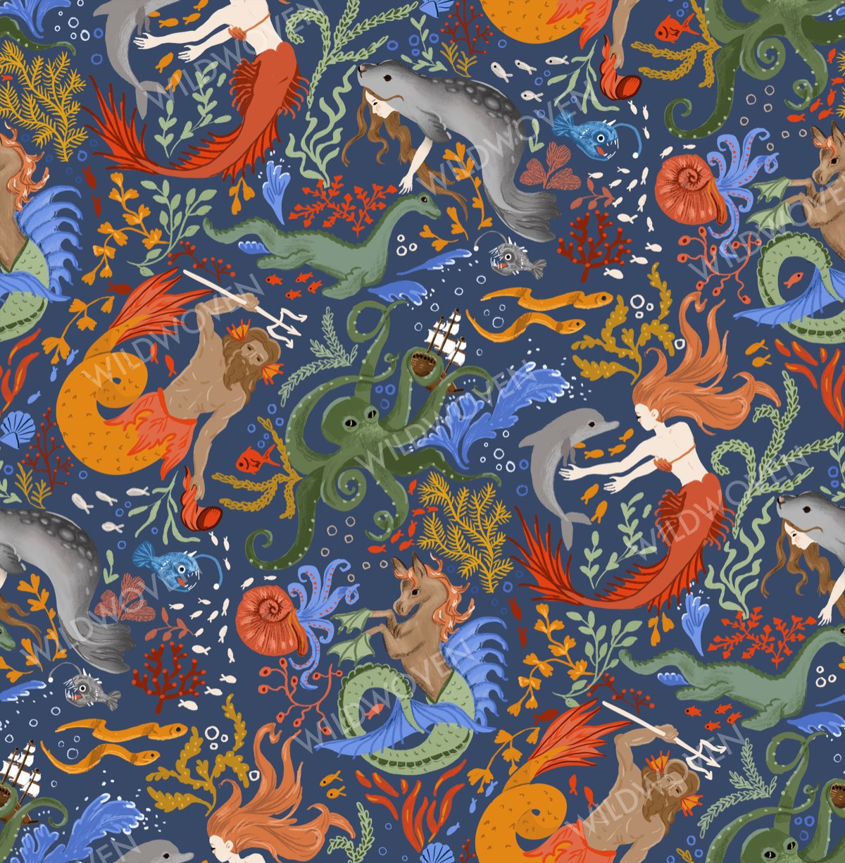 Under the Seaologie print swatch