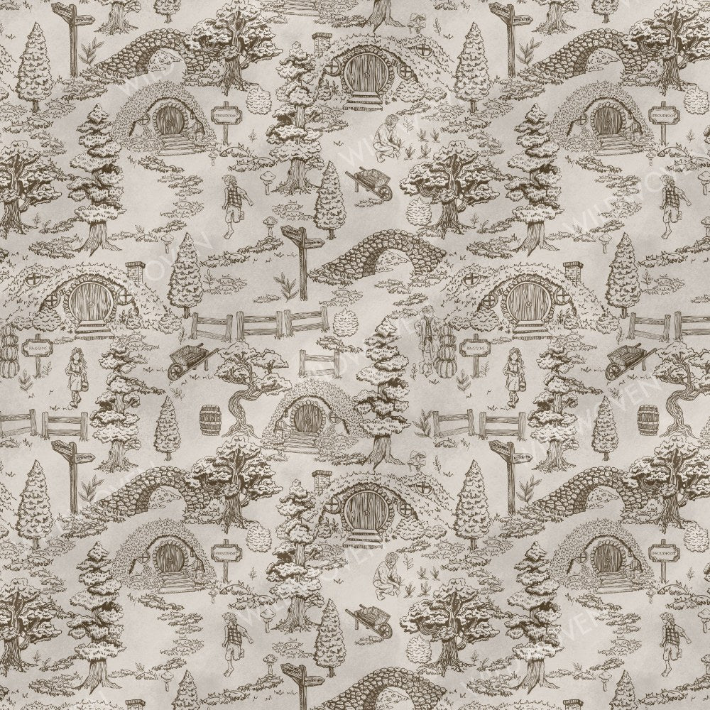 The Lord of the Rings™ Hobbiton™ Toile print swatch
