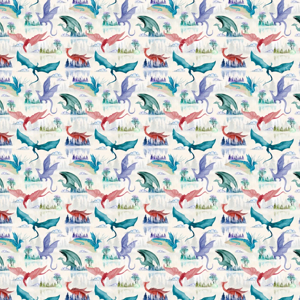 Winged Skies print swatch