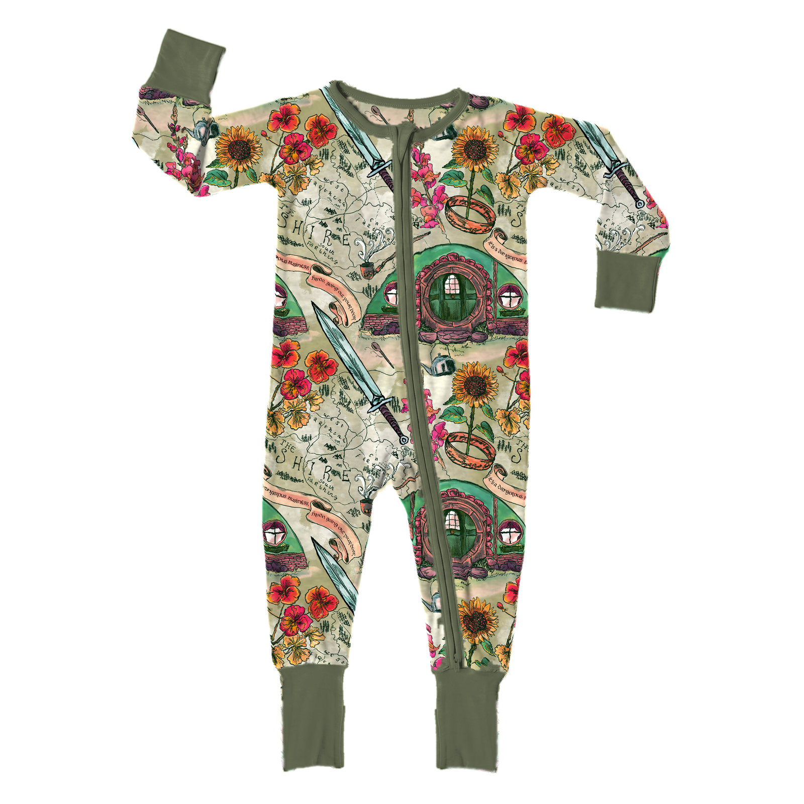 The Lord of the Rings™ Map of the Shire Zip Romper
