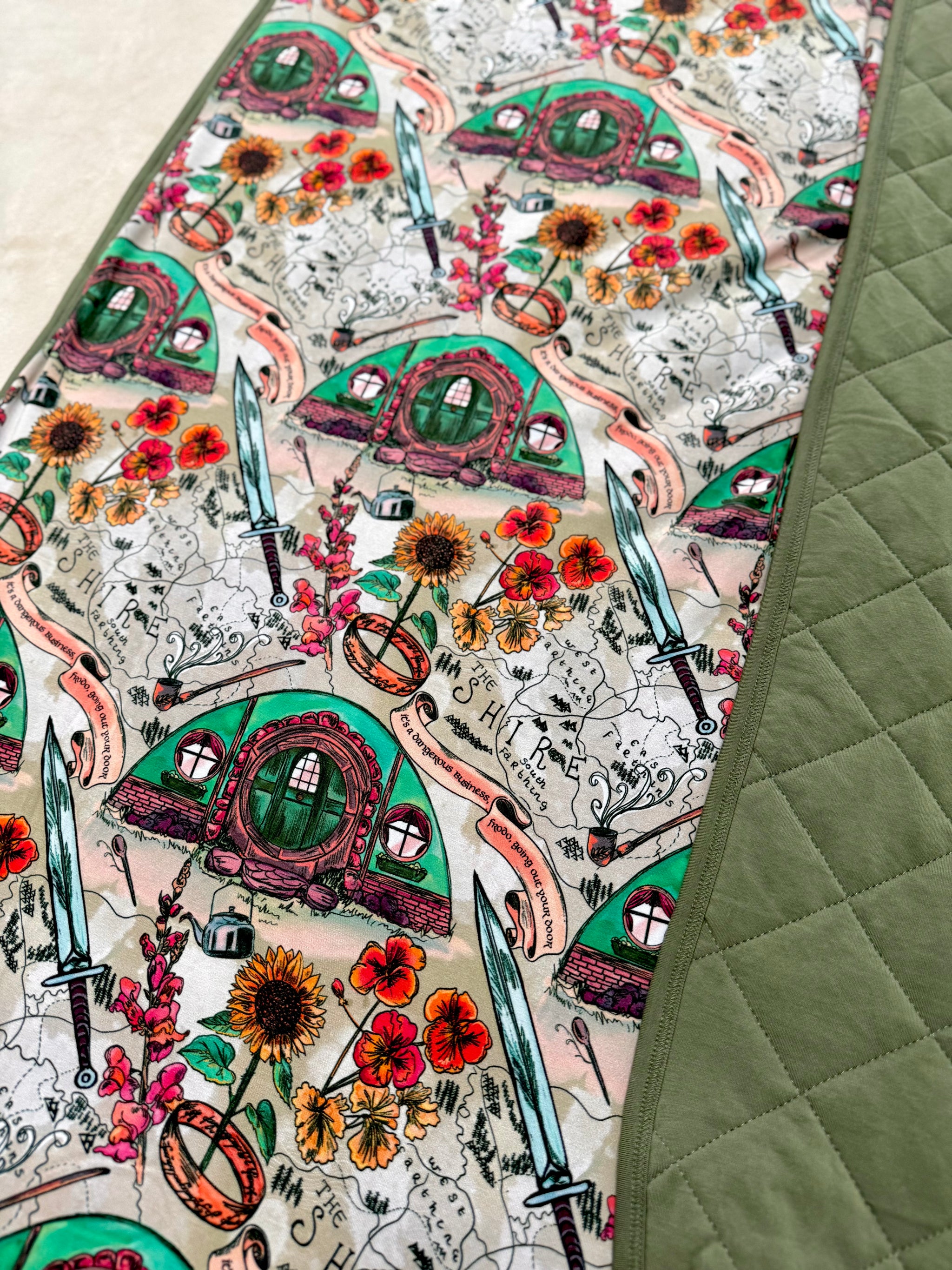 The Lord of the Rings™ Map of the Shire Quilted Oversized Blanket