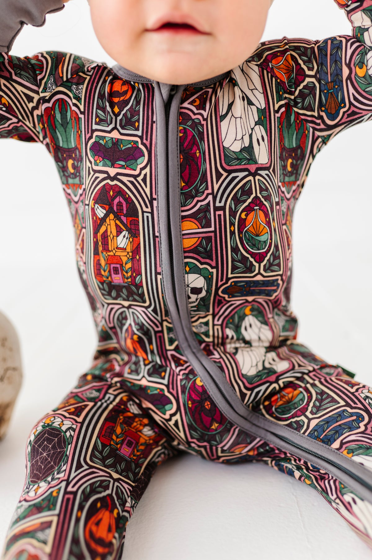 Hallowindow Zip Romper