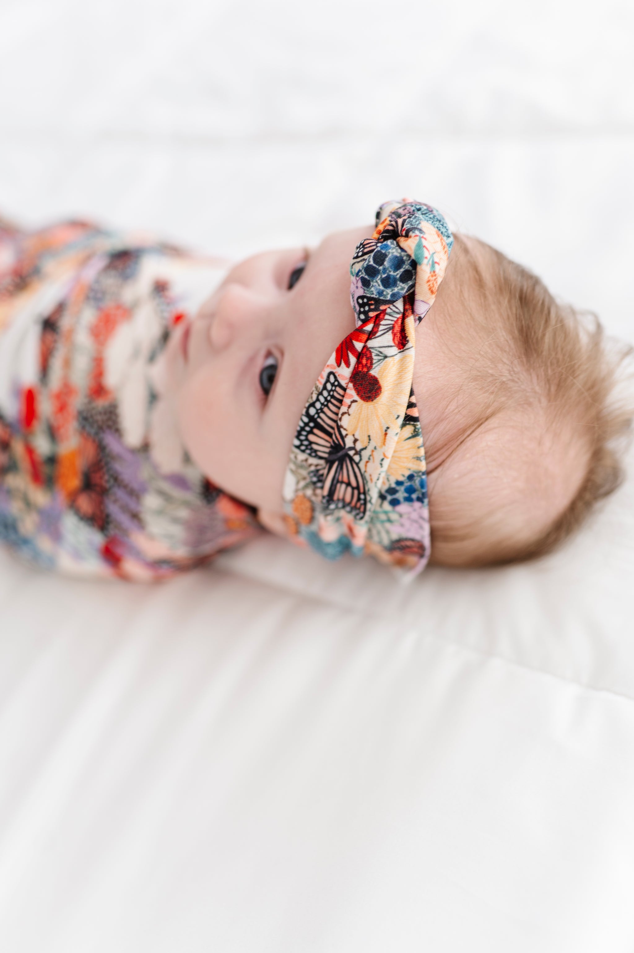 Swaddle Set in Monarch Meadows