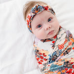 Swaddle Set in Monarch Meadows