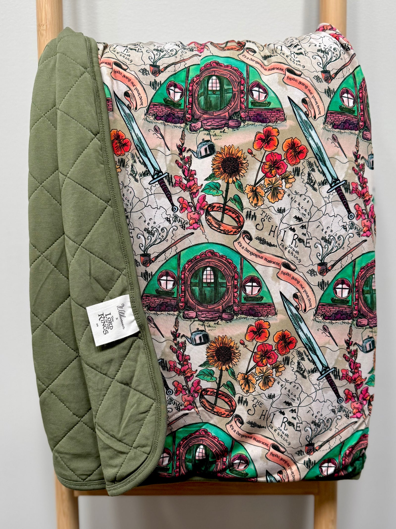 The Lord of the Rings™ Map of the Shire Quilted Oversized Blanket
