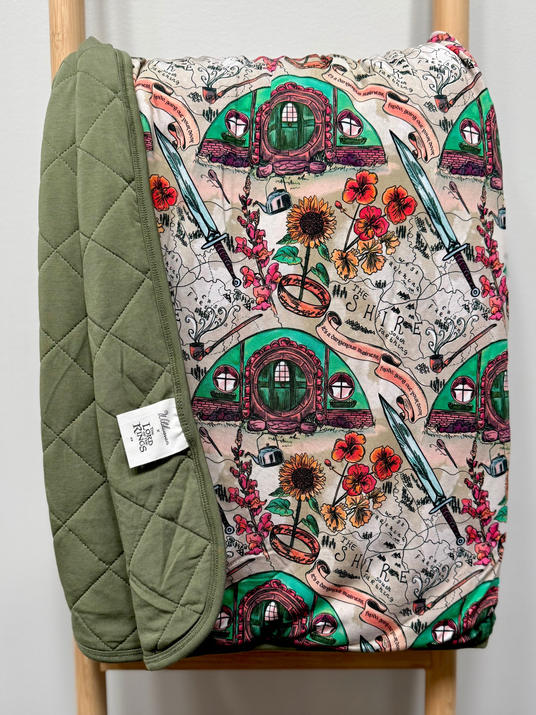 The Lord of the Rings™ Map of the Shire Quilted Oversized Blanket