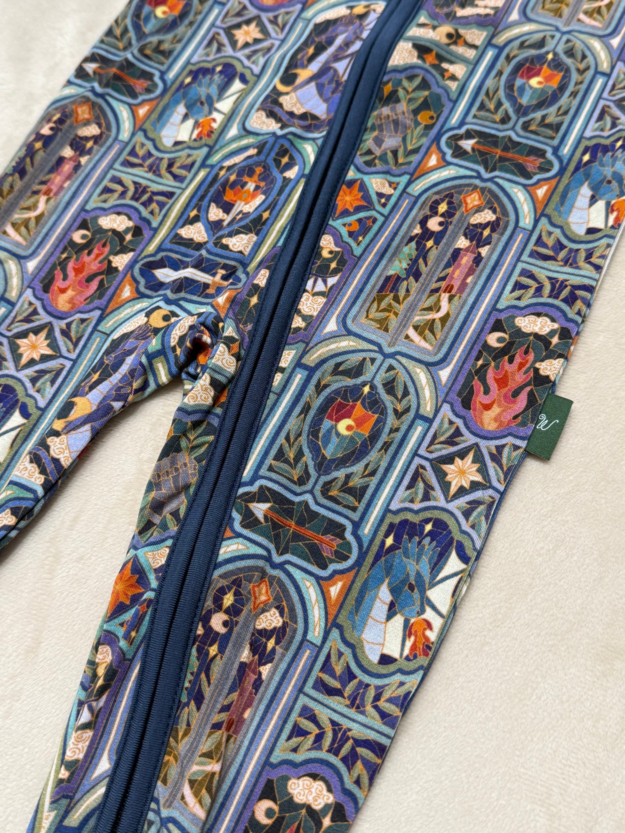 Zip Romper in Knightime Windows