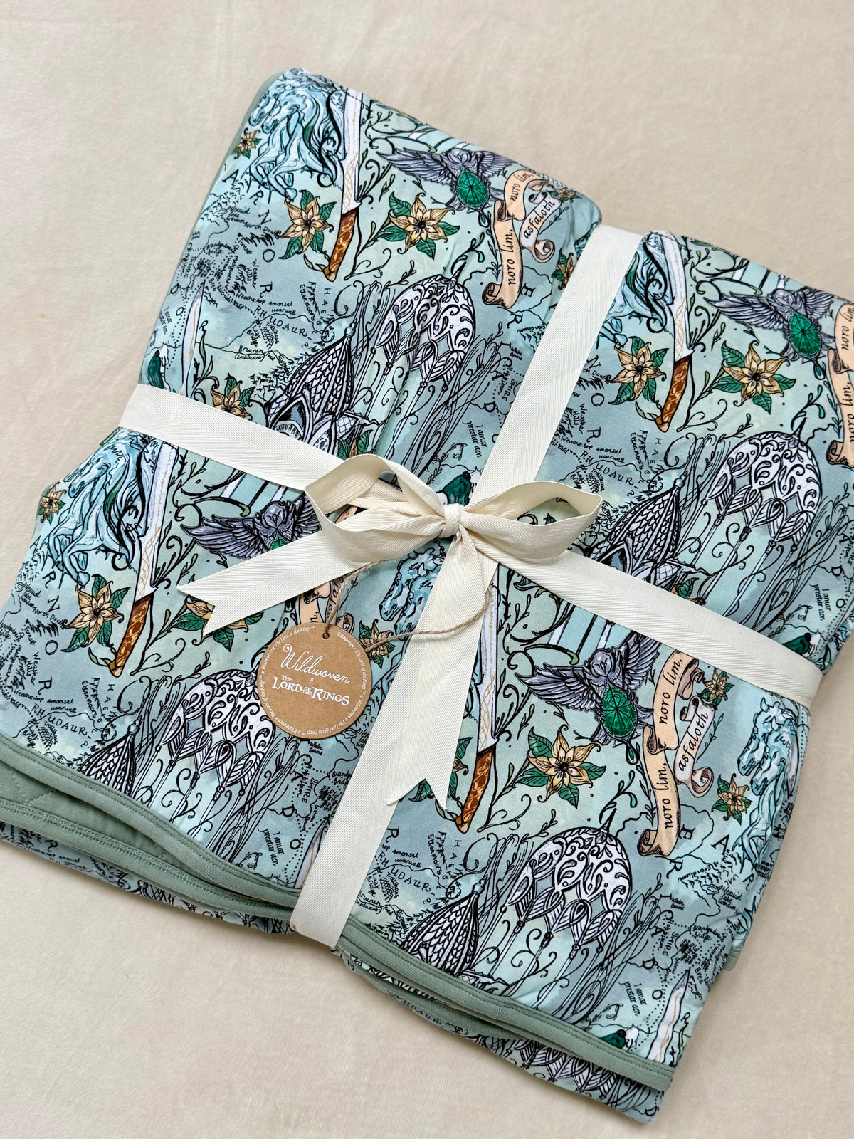 The Lord of the Rings™ Map of Rivendell™ Quilted Oversized Blanket