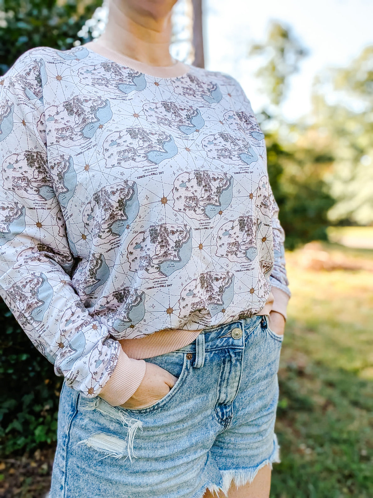 The Lord of the Rings™ Tiny Map Adult Crewneck