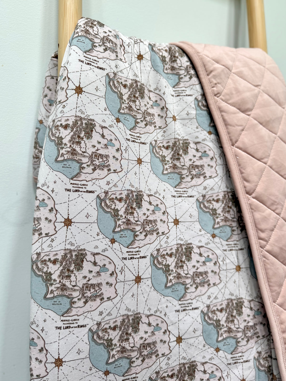 The Lord of the Rings™ Tiny Map Quilted Oversized Blanket