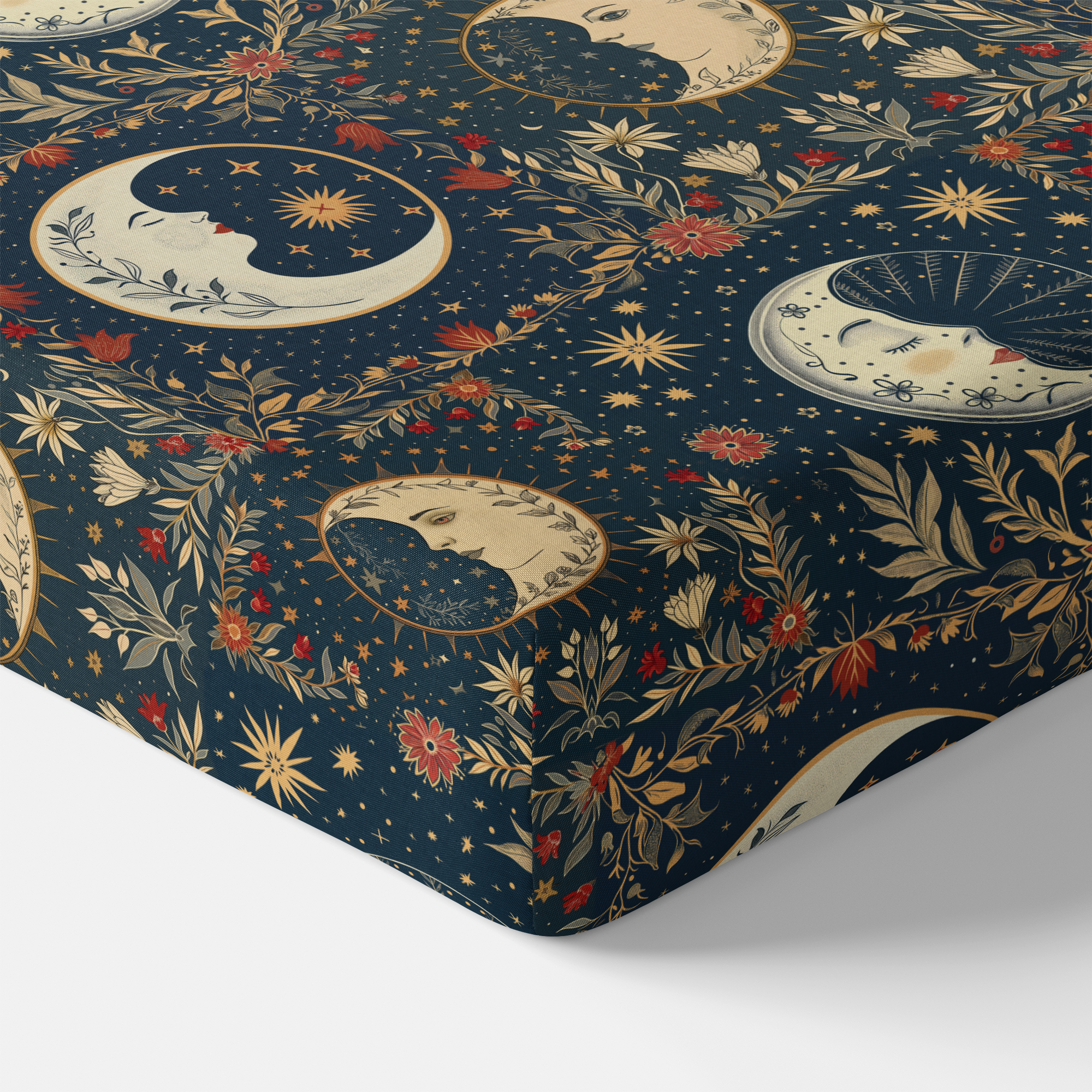 Crib Sheet in Boho Moons