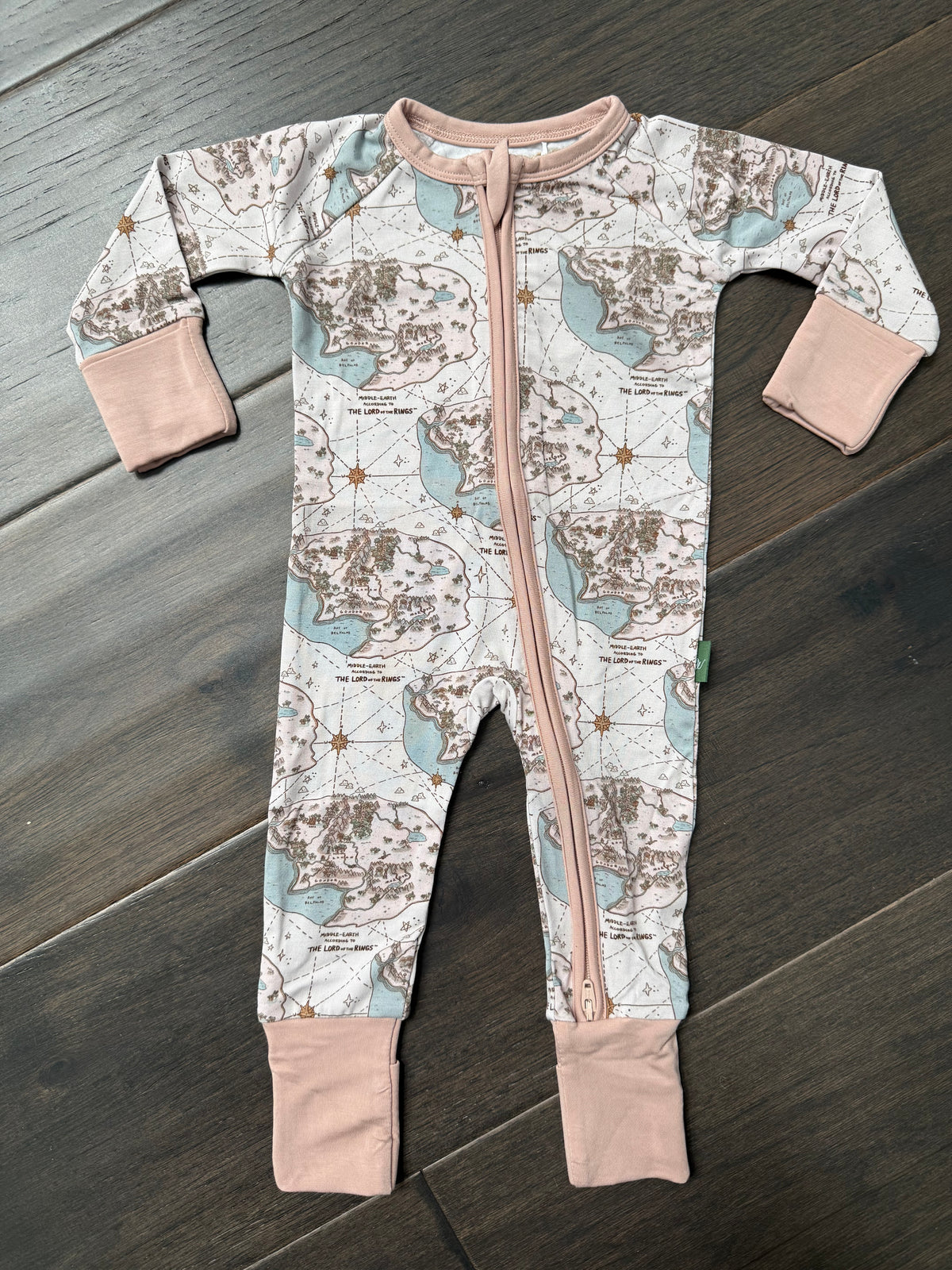 The Lord of the Rings™ Tiny Map Zip Romper