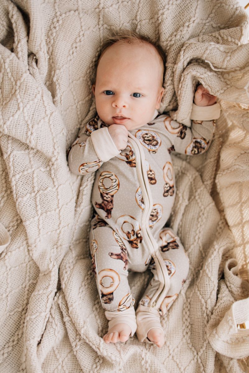 Chocolate Slonut Zip Romper