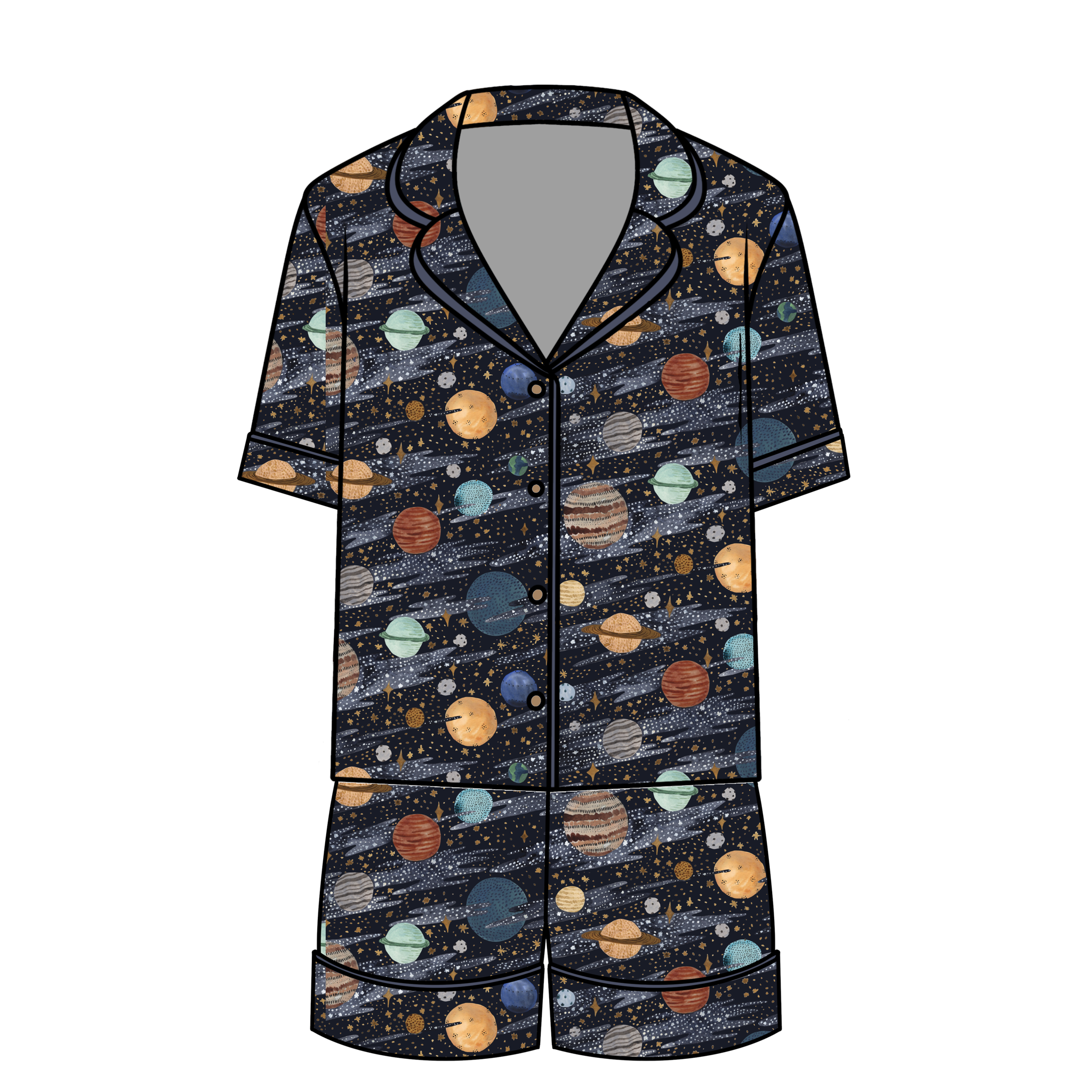 Planetarium Relaxed Short-Sleeve PJ Set