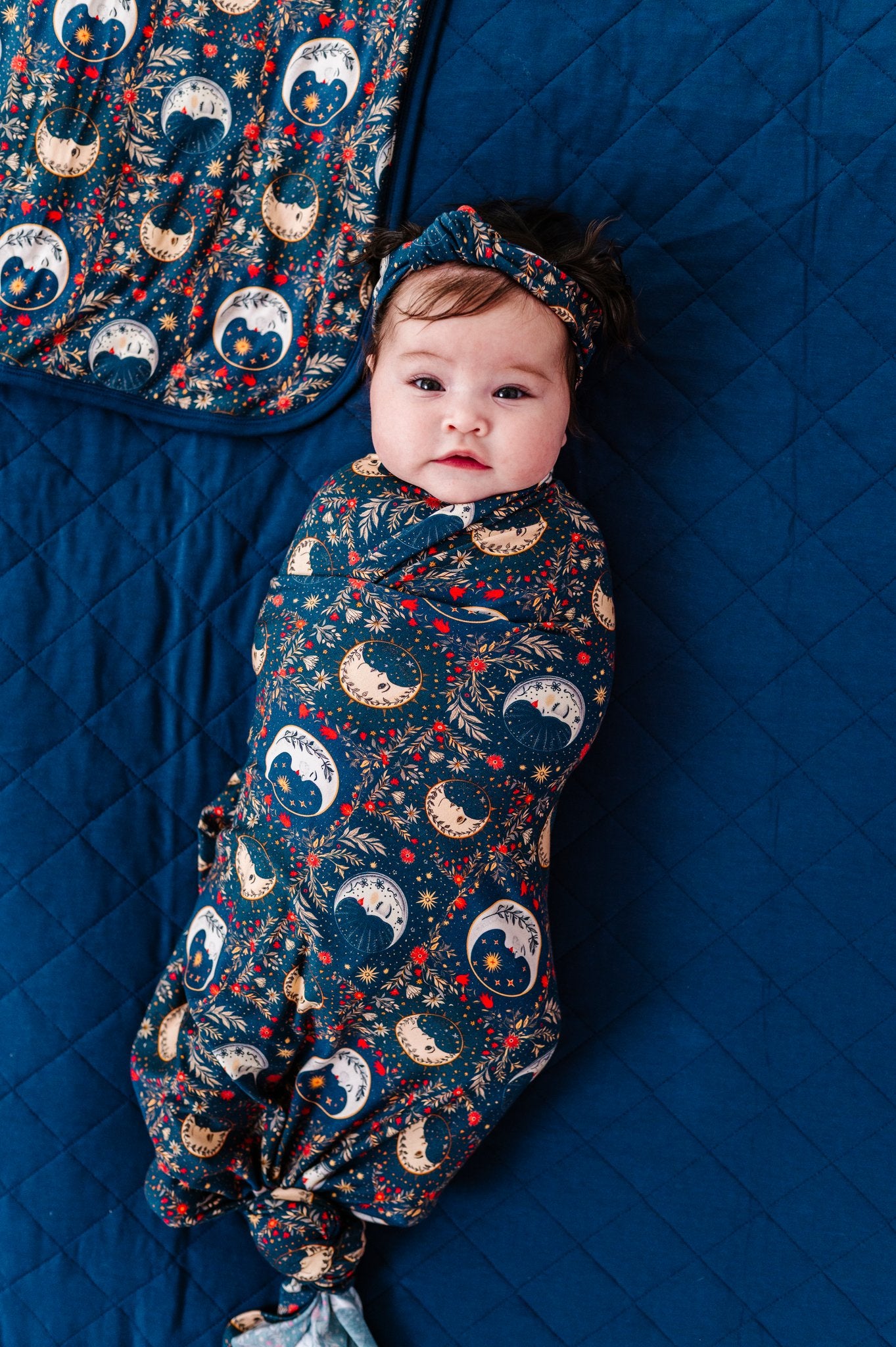 boho moons swaddle set 1