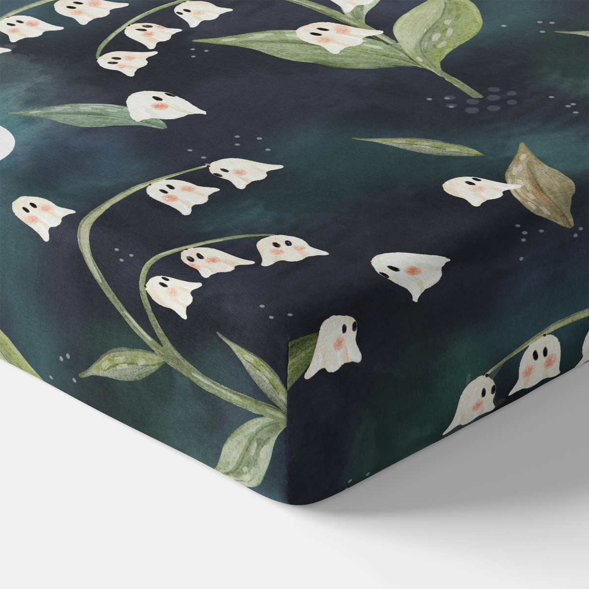 Boo Bells in Moonlight Crib Sheet — product mockup