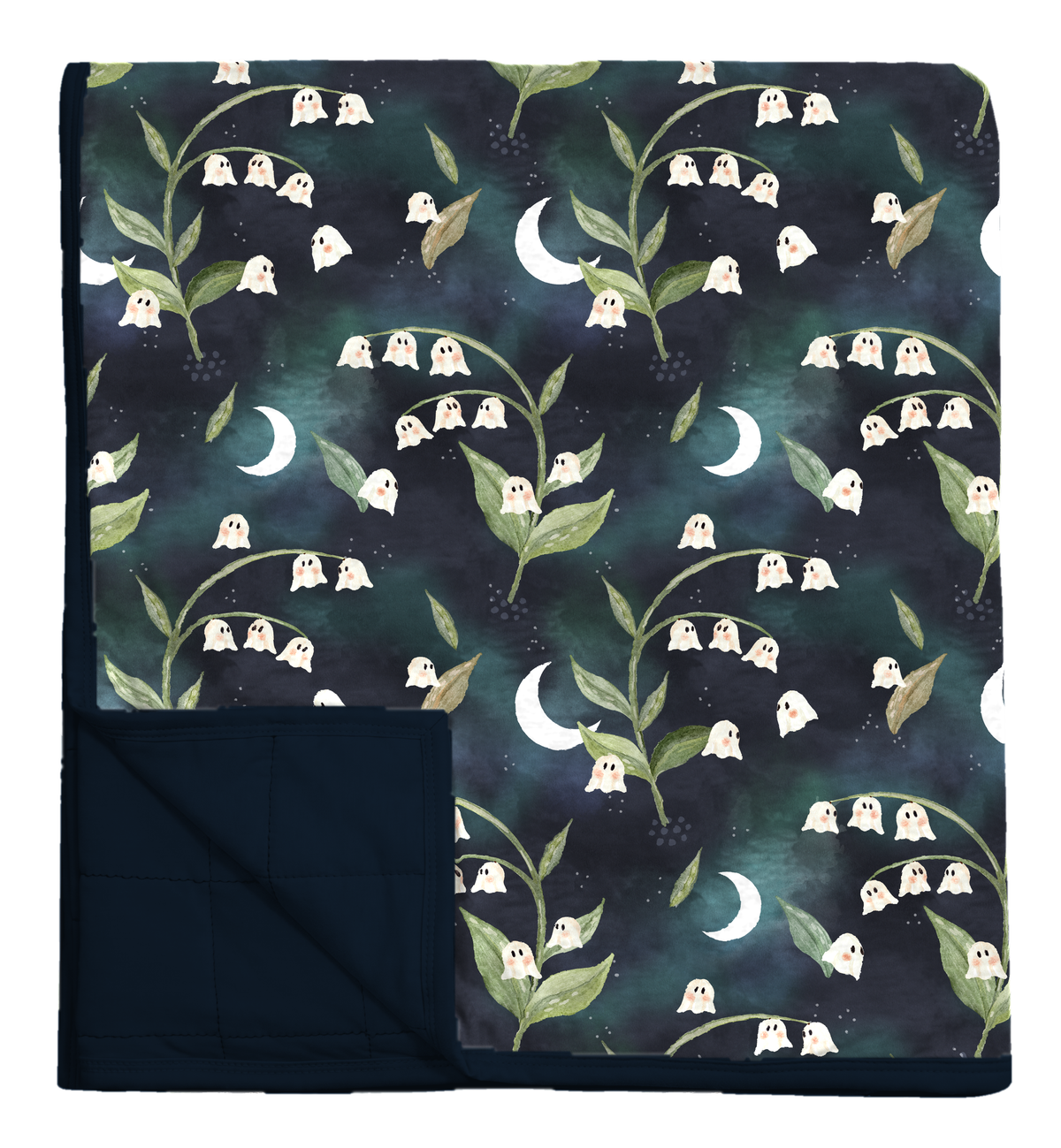 Boo Bells in Moonlight Quilted Oversized Blanket — product mockup