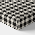 Charcoal Checkers Crib Sheet — product mockup