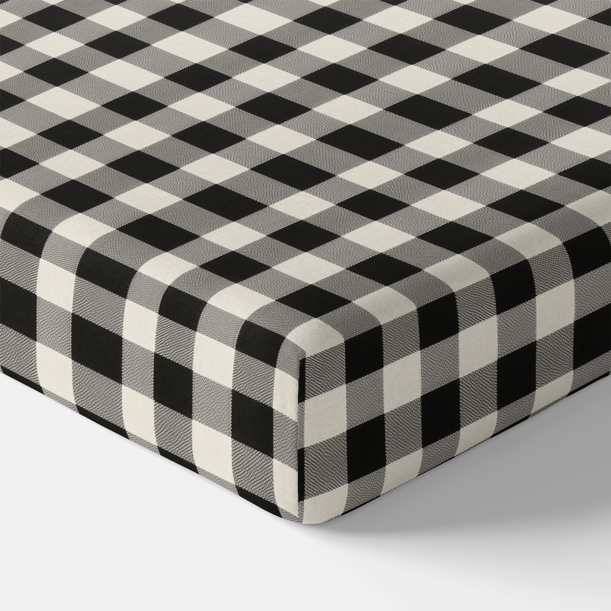Charcoal Checkers Crib Sheet — product mockup