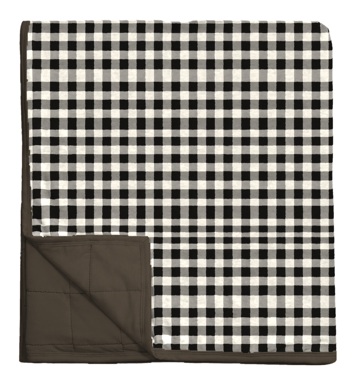 Charcoal Checkers Quilted Oversized Blanket — product mockup