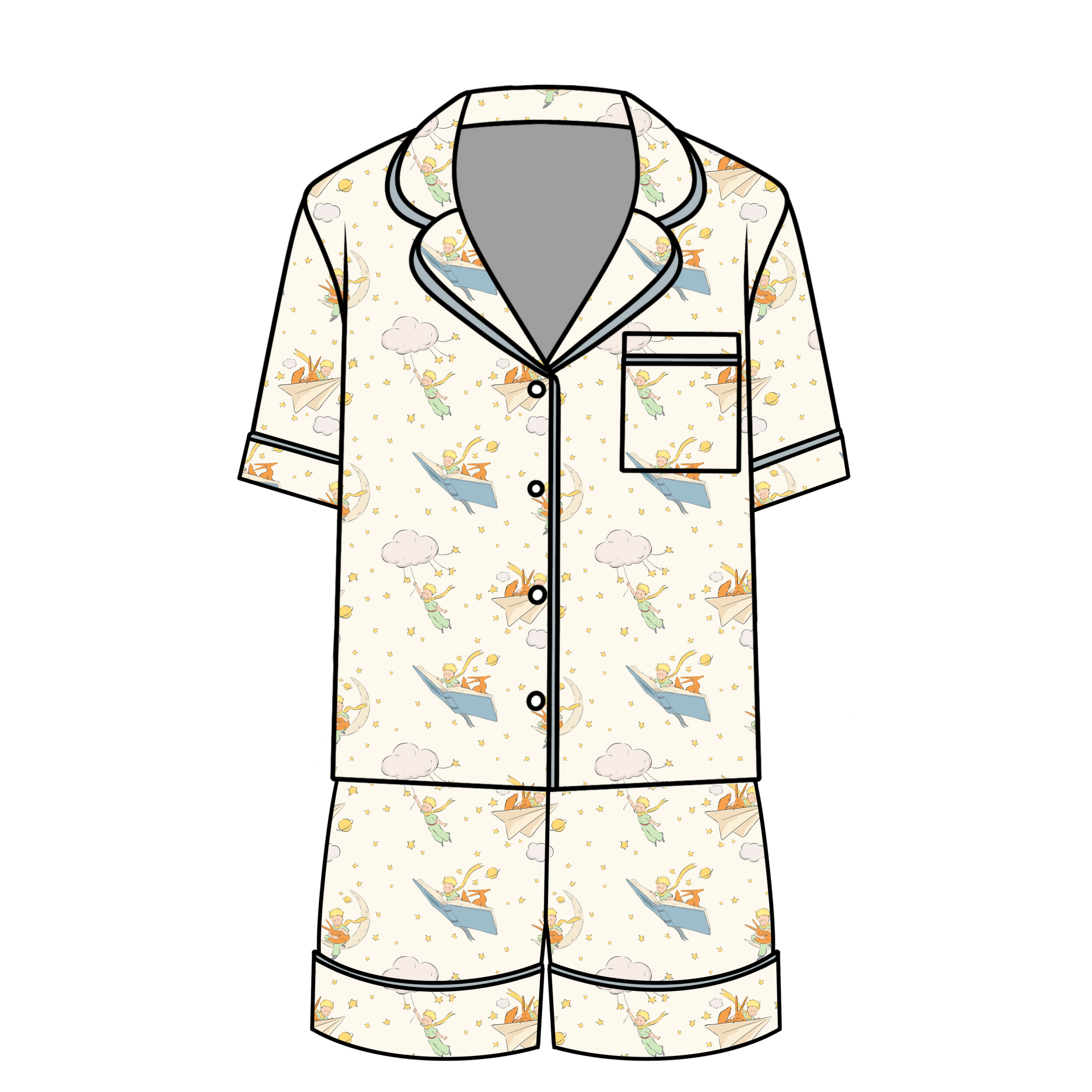 The Little Prince Fly Away women’s short-sleeve pajama set