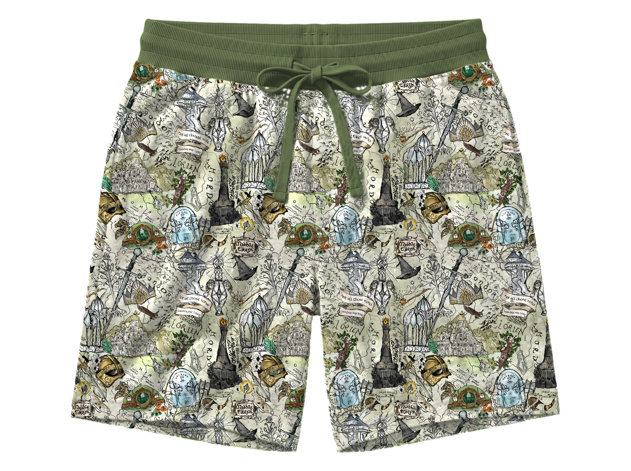 Map of Middle-earth™ Men's Shorts product mock