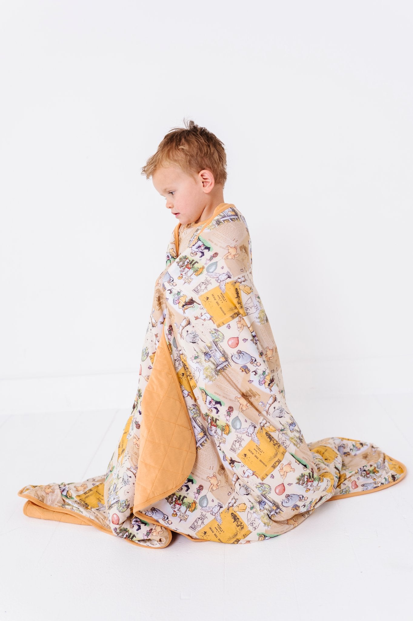 Quilted Oversized Blanket in Hundred Acre Storybook