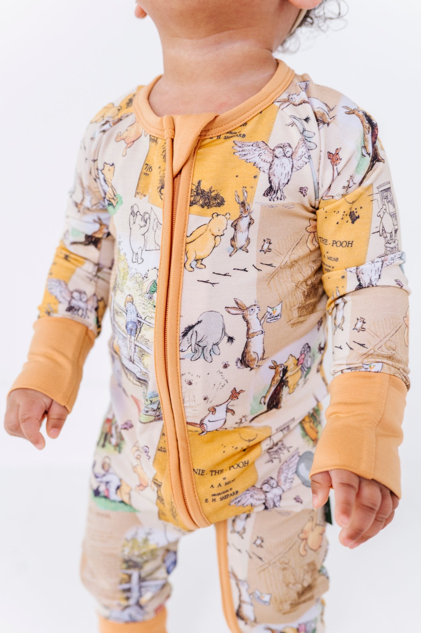 Zip Romper in Hundred Acre Storybook