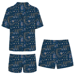 Lightning Catcher Women's Relaxed Short-Sleeve PJ Set flat lay mockup