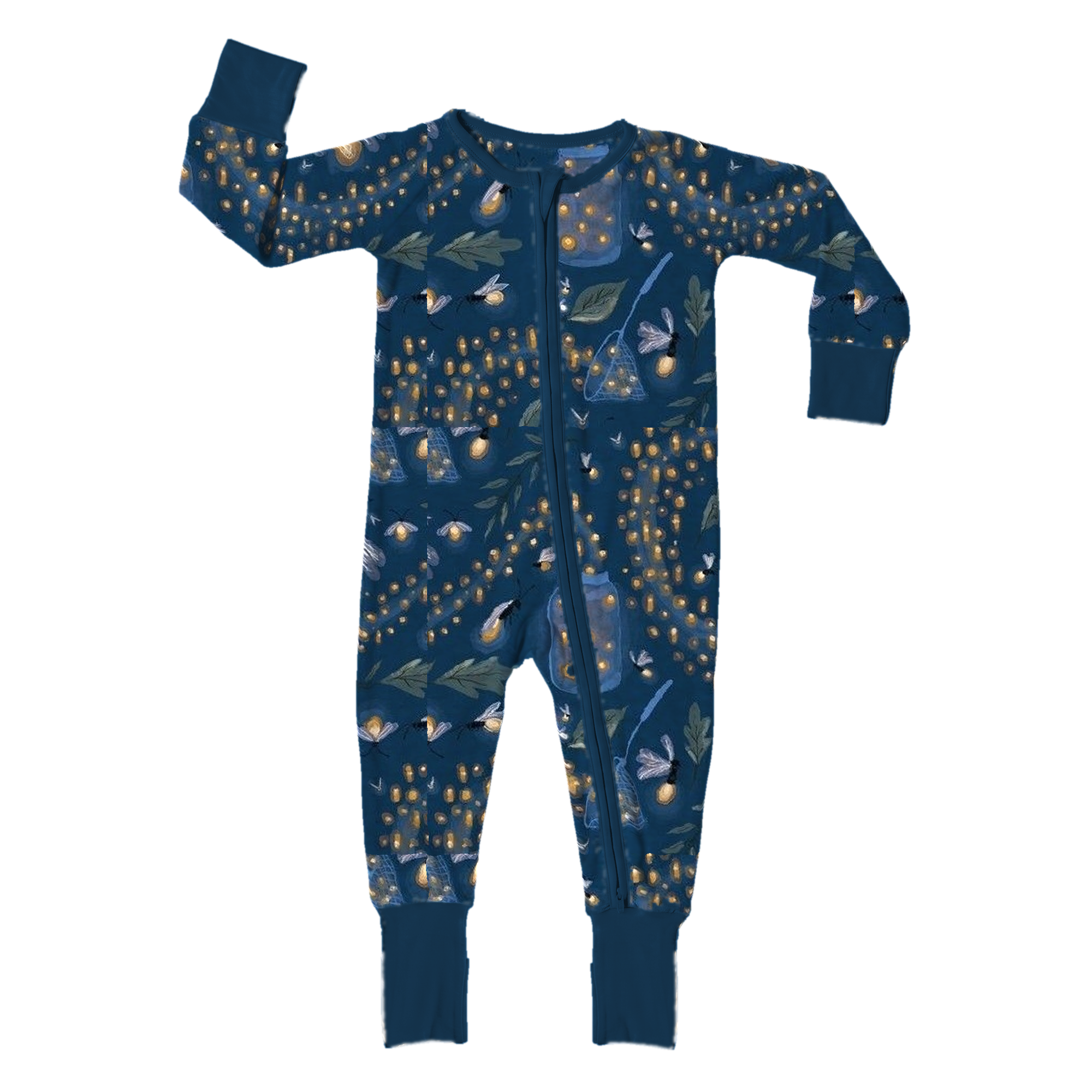 Lightning Catcher Zip Romper flat lay mockup