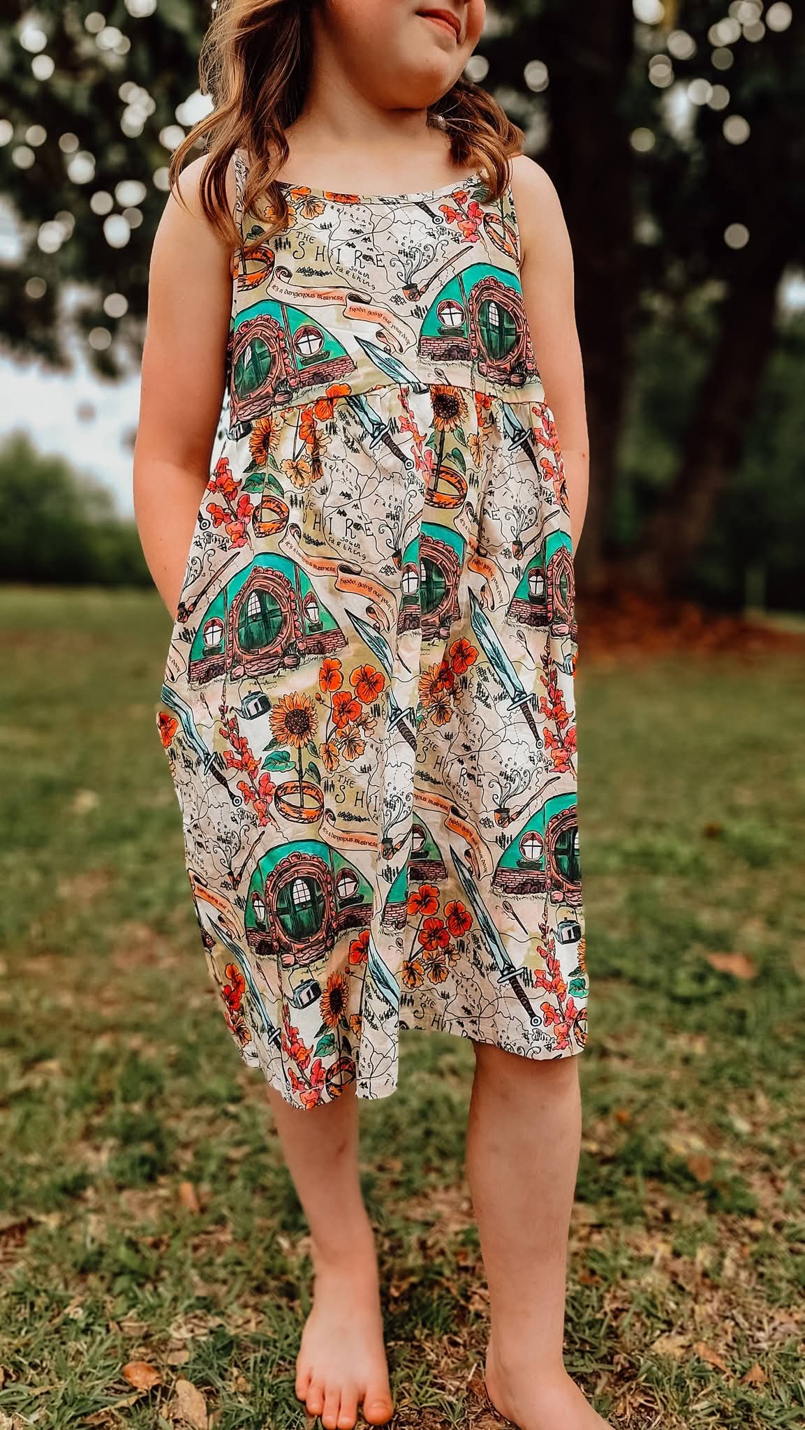 The Lord of the Rings™ Map of the Shire Kids Wander Dress (Big Kid)