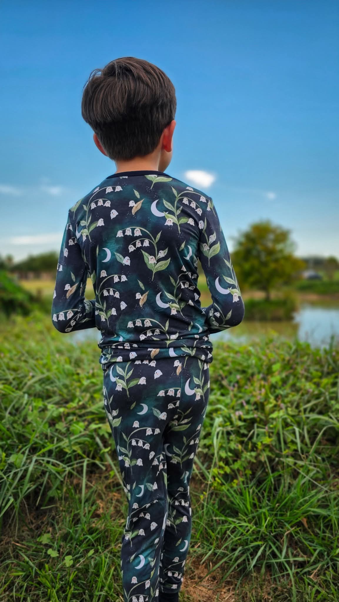 Boo Bells in Moonlight Two-Piece Pajama Set