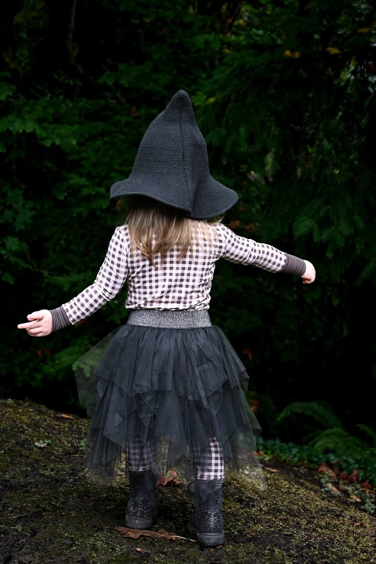 Charcoal Checkers Two-Piece Pajama Set