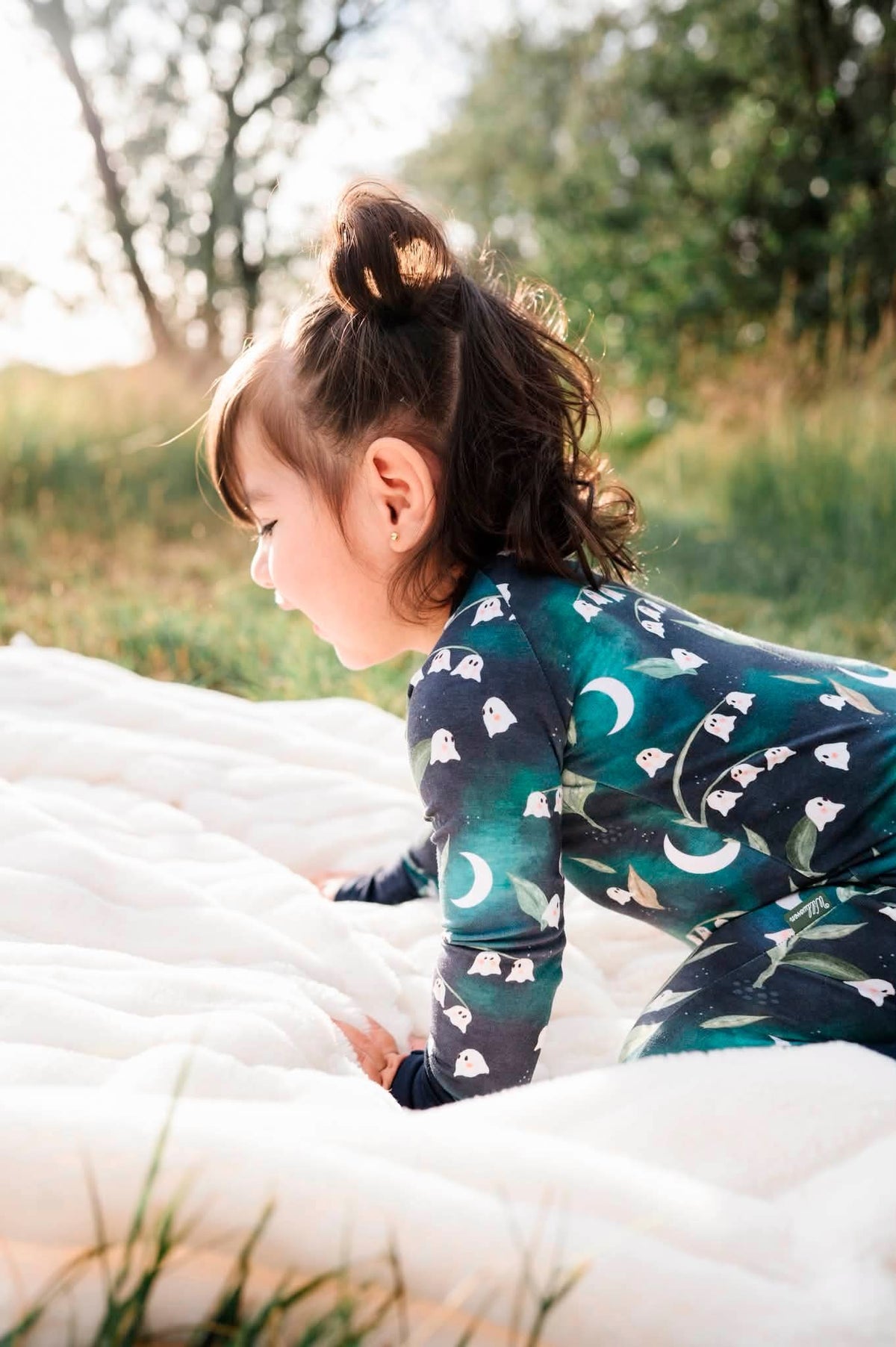 Boo Bells in Moonlight Zip Romper