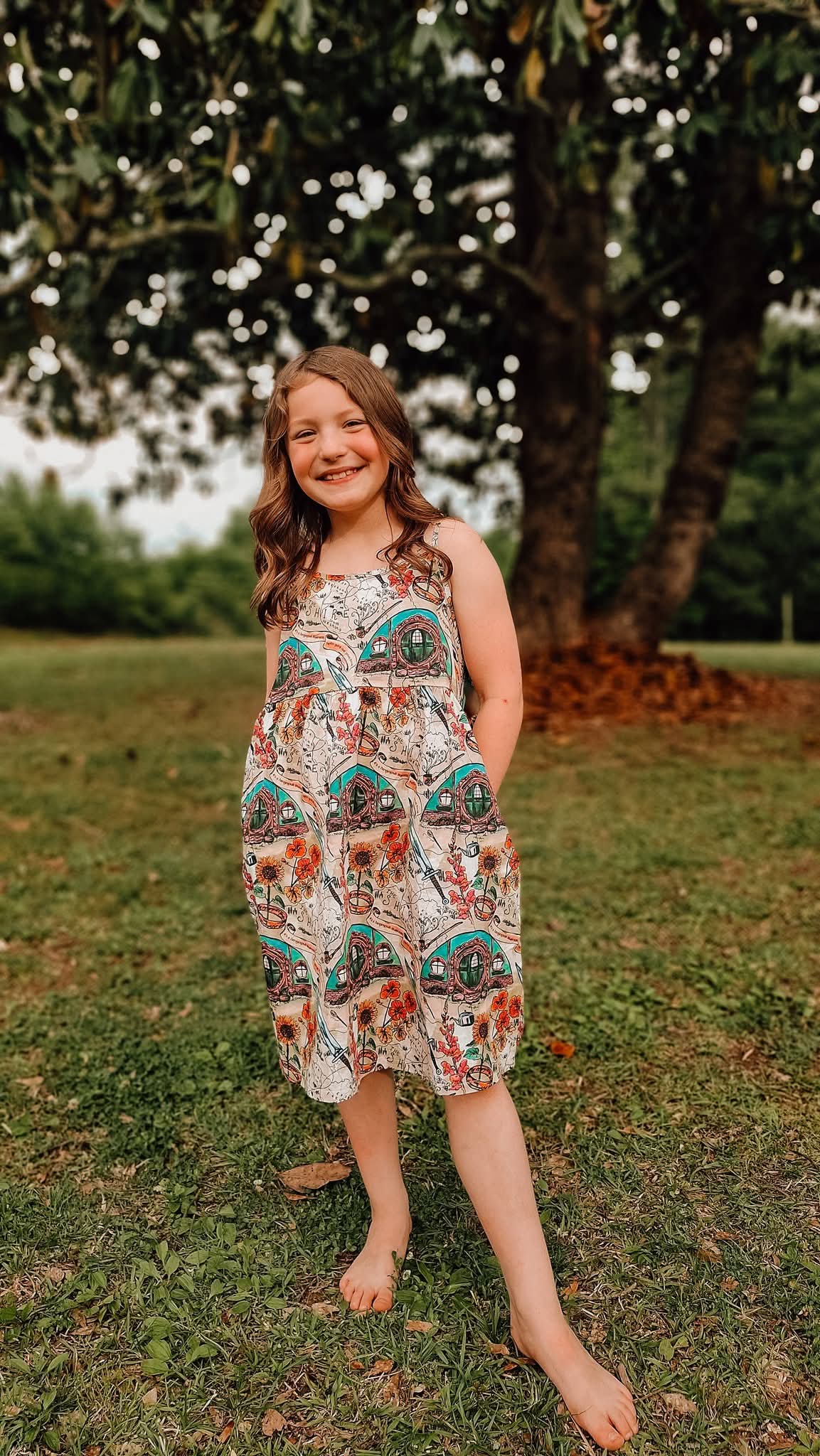The Lord of the Rings™ Map of the Shire Kids Wander Dress (Big Kid)