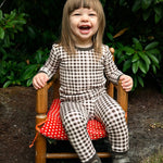 Charcoal Checkers Two-Piece Pajama Set