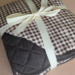 Charcoal Checkers Quilted Oversized Blanket