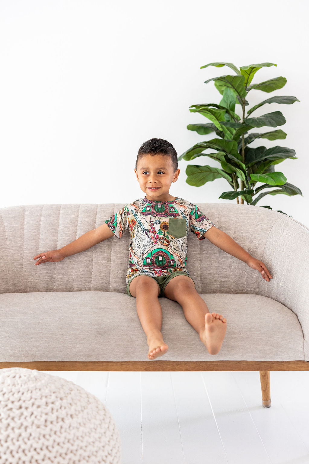 Shire In Bloom Kids Terry Short Set — lifestyle