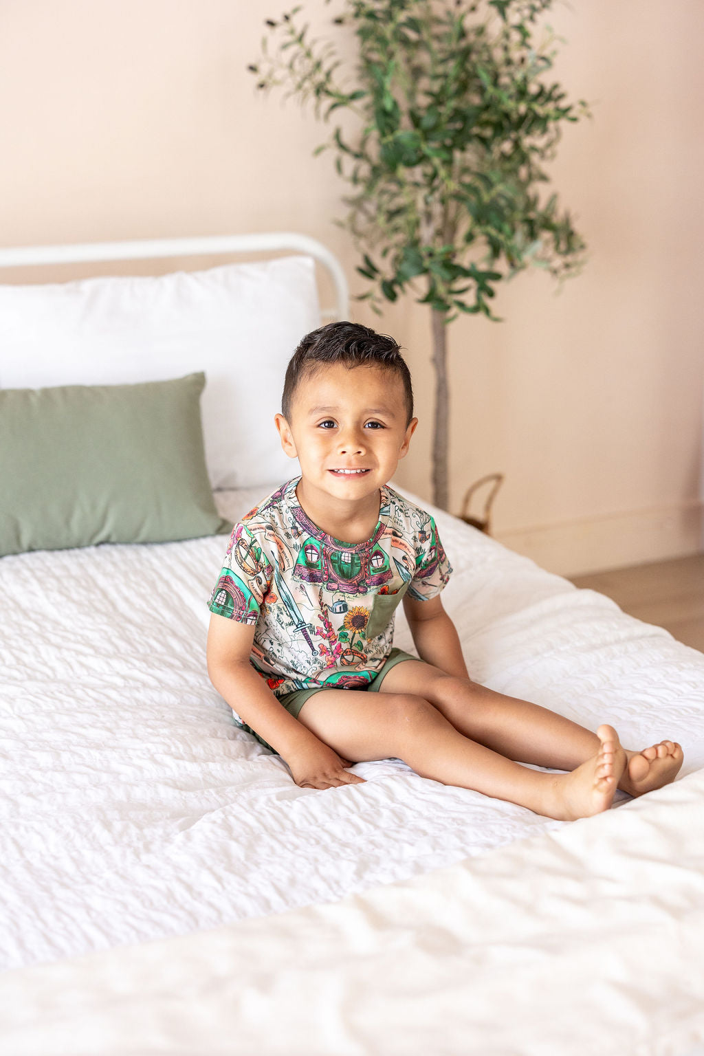 Shire In Bloom Kids Terry Short Set — lifestyle