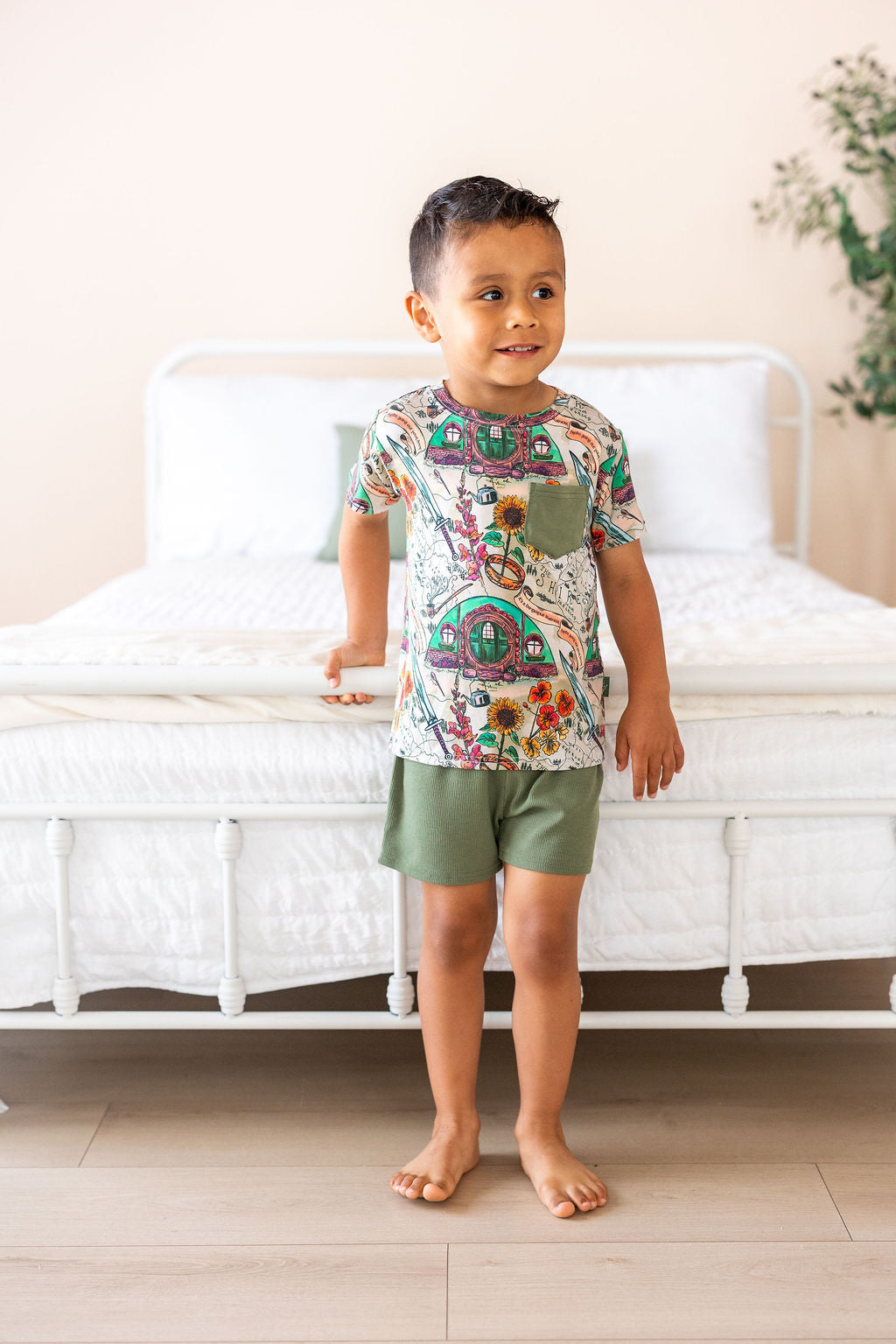 Shire In Bloom Kids Terry Short Set — lifestyle