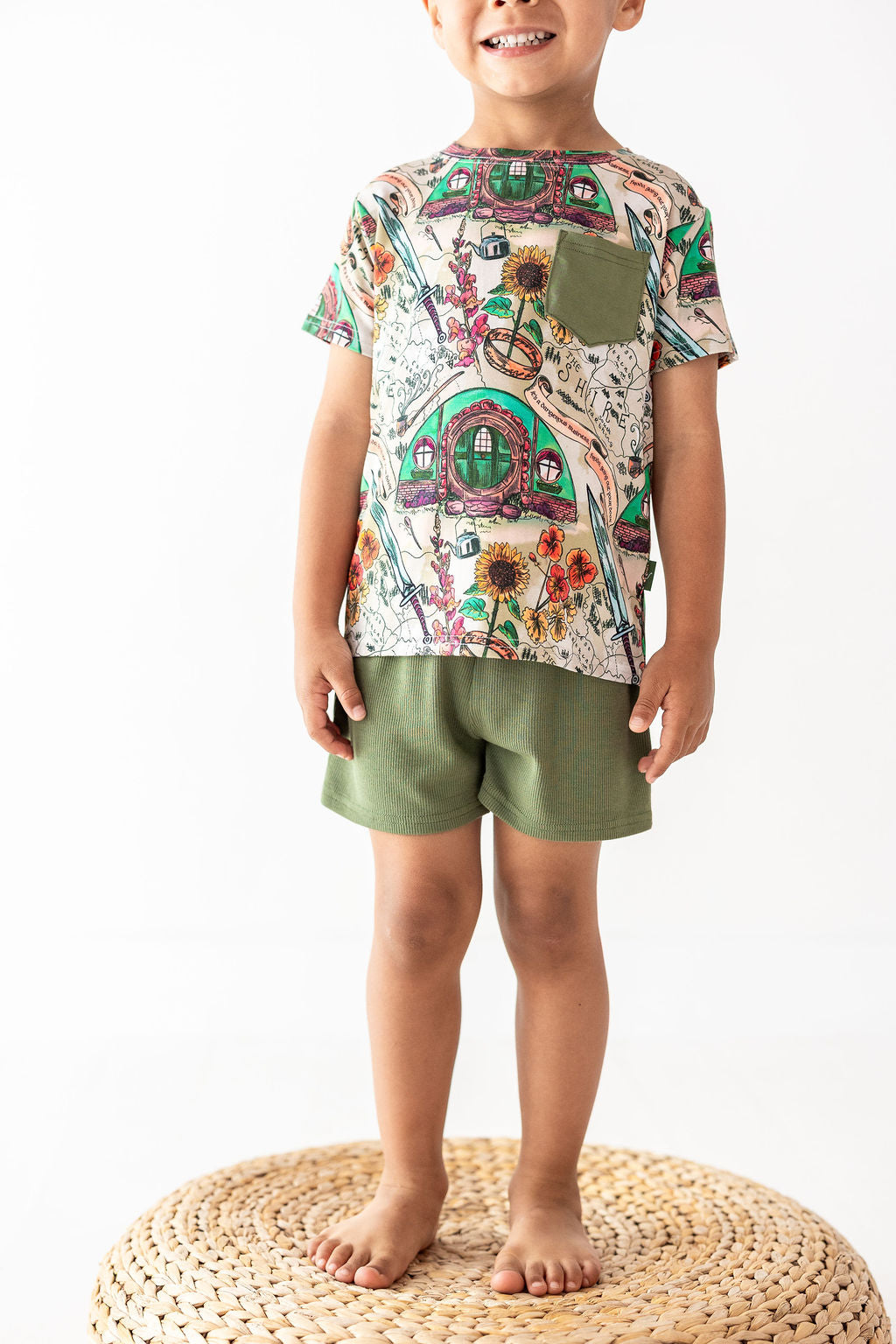 Shire In Bloom Kids Terry Short Set — lifestyle