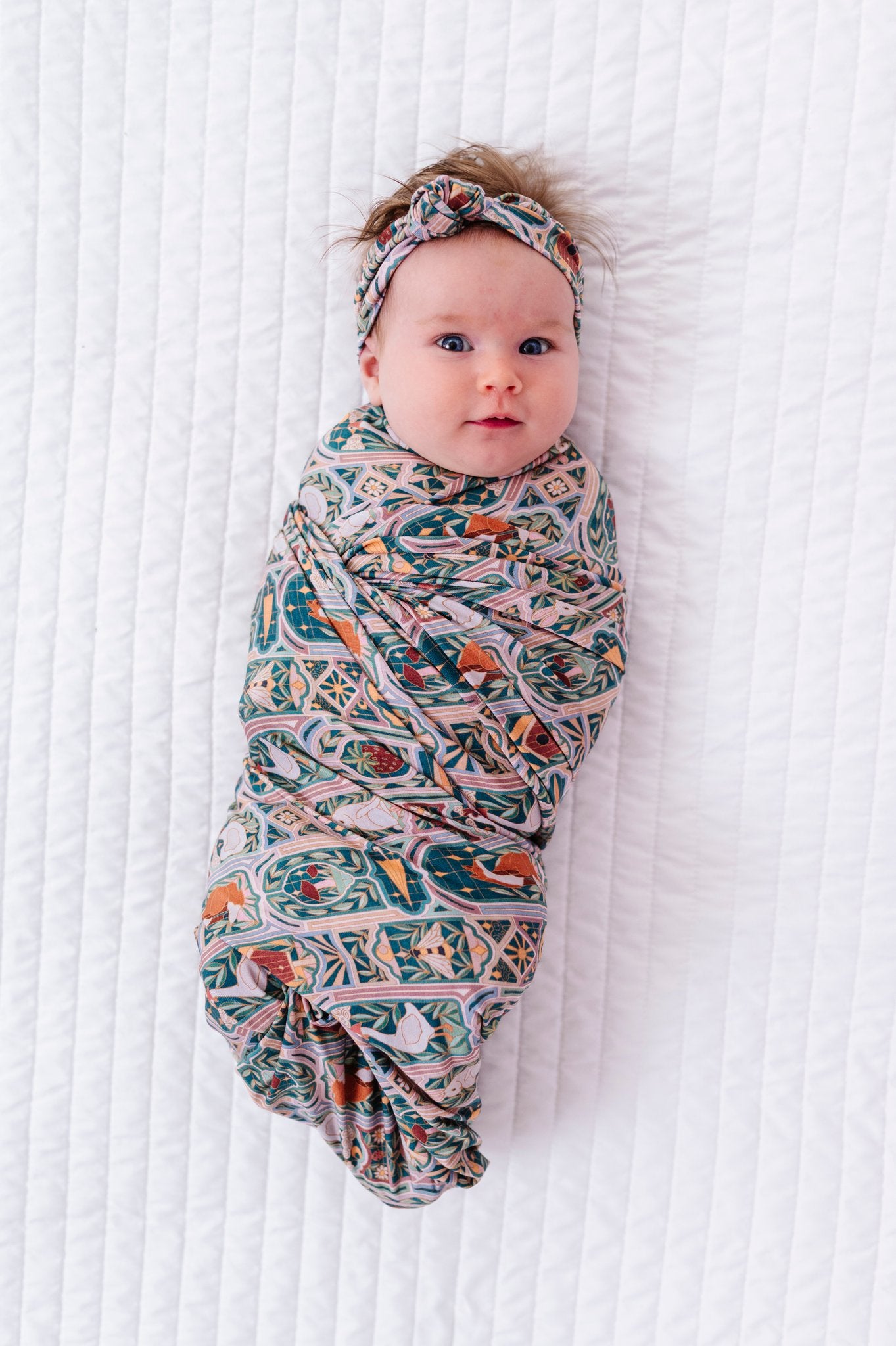 springtime stained glass swaddle set 1