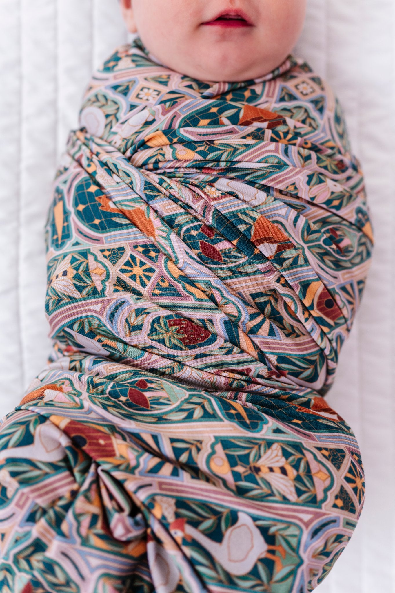 springtime stained glass swaddle set 2