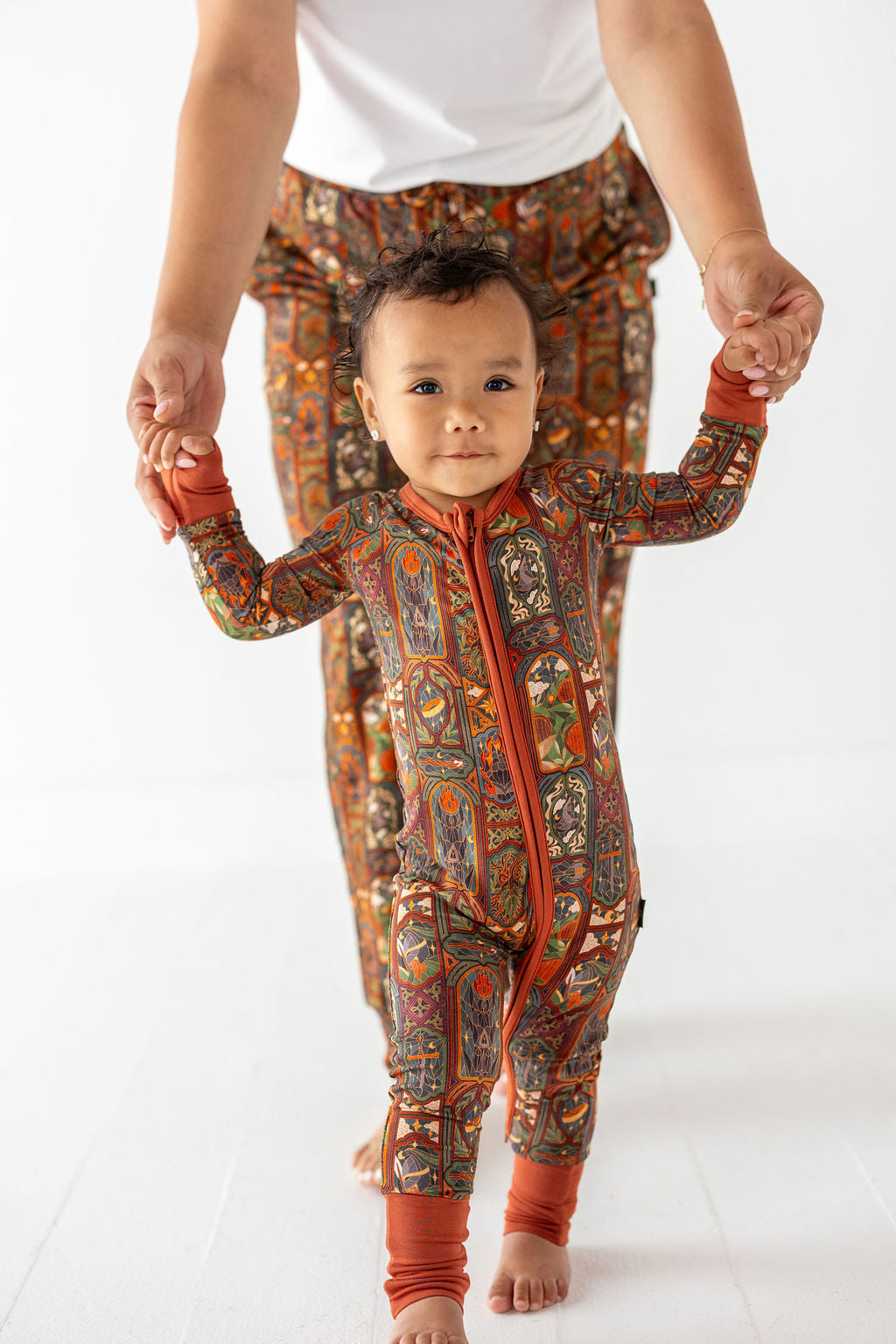 LOTR Stained Glass Zip Romper — lifestyle