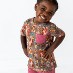 Unicorns Stained Glass Kids Short Set — lifestyle