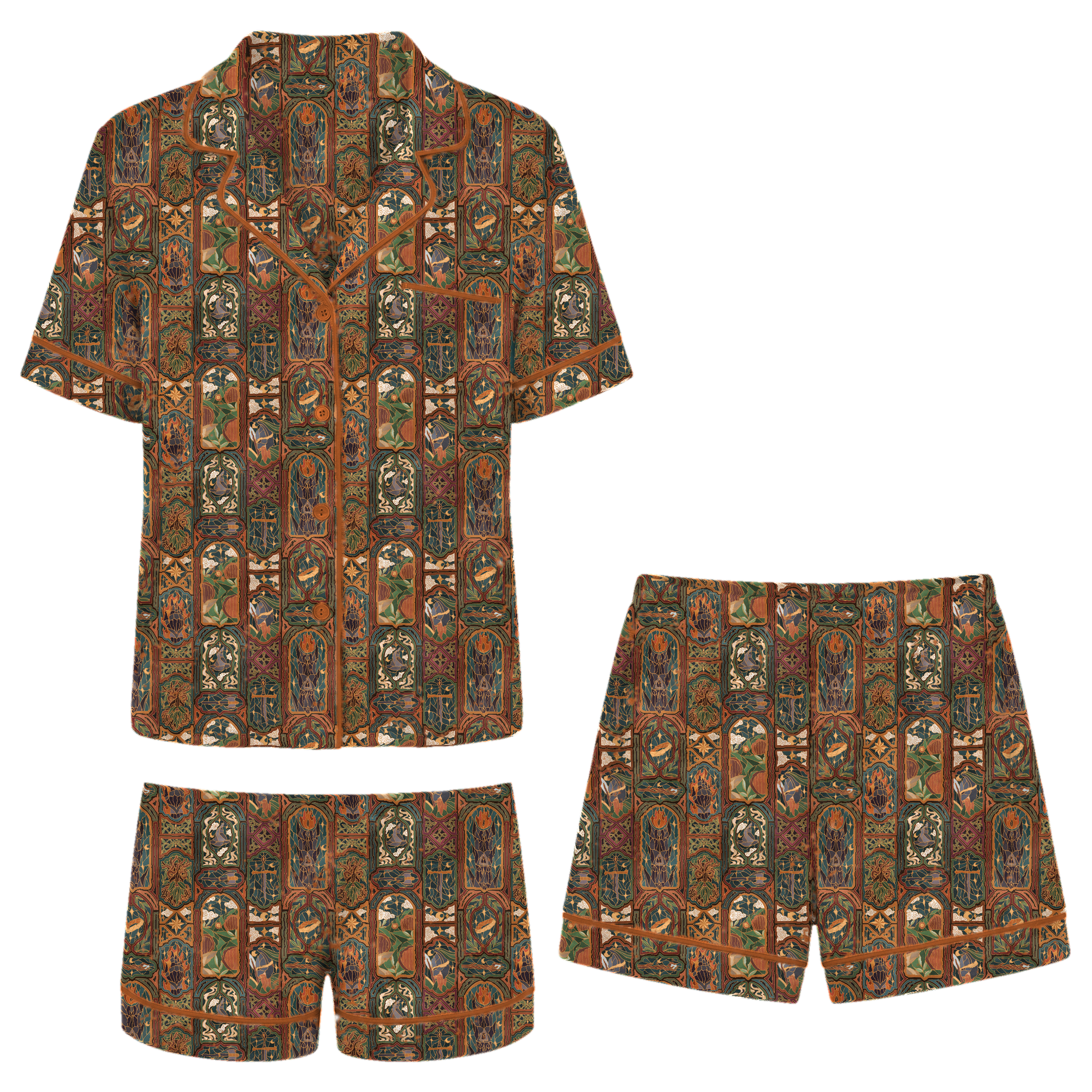 The Lord of the Rings™ Stained Glass Women's Relaxed Short-Sleeve PJ Set