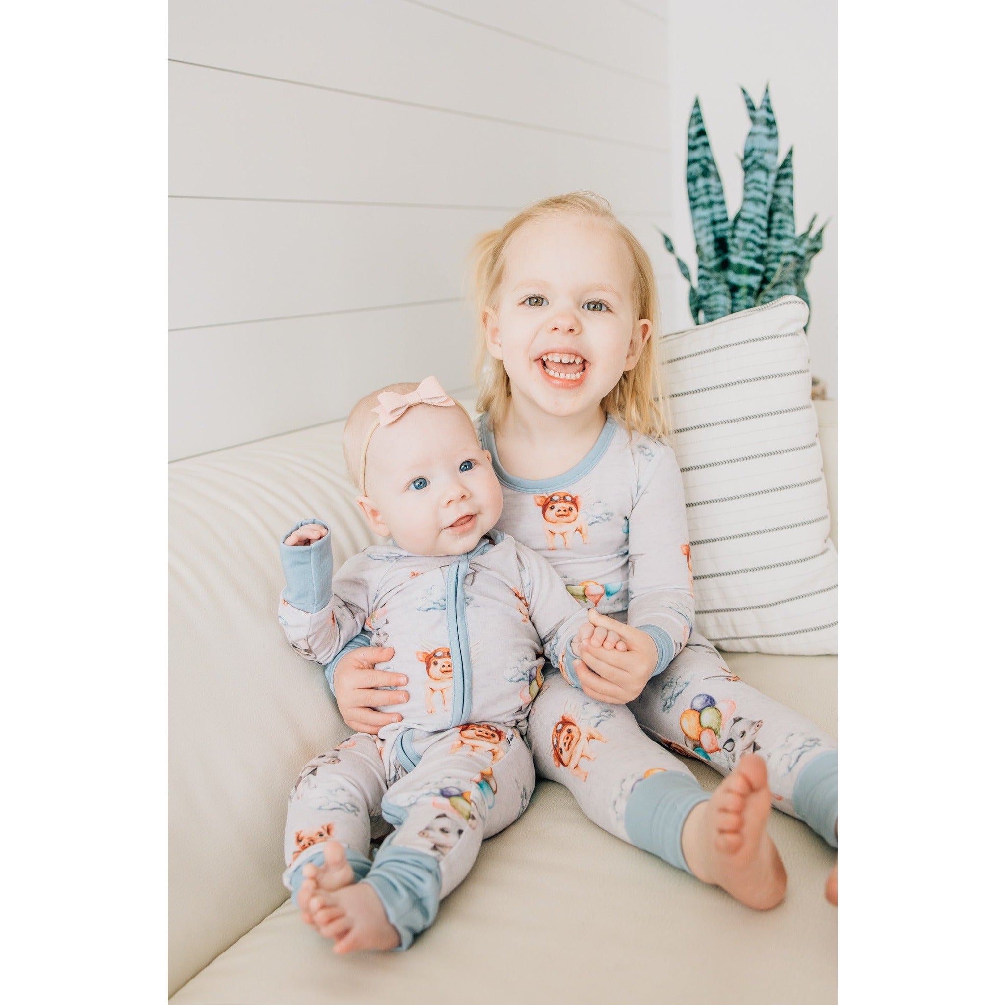 When Pigs Fly Two-Piece Pajama Set